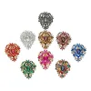 European and American cross-border retro alloy rhinestone large glass brooch, luxurious and high-end women's clothing brooch accessory pin undefined